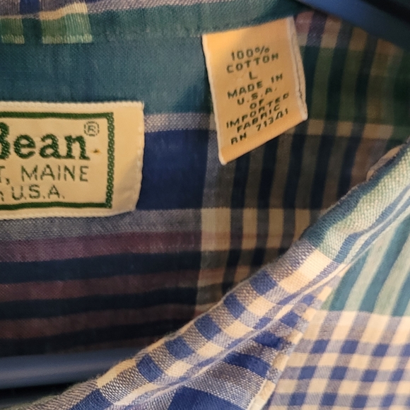 Vintage L.L. Bean Short Sleeve Button-Up Shirt - Picture 3 of 5